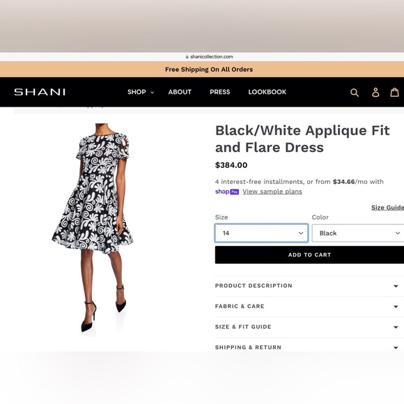 NWT: Sequined Party Dress in size 14 - Picture 4 of 7